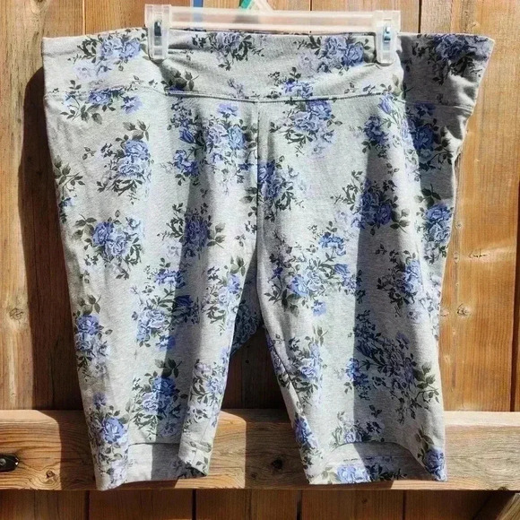 George Women's Plus Size Cotton  Blend Floral Bike Shorts - Size 3x - Picture 1 of 10